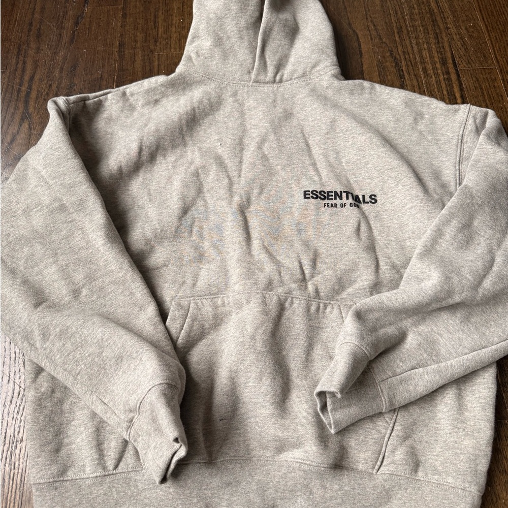 Fear of God ESSENTIALS Light Gray Pullover Hoodie